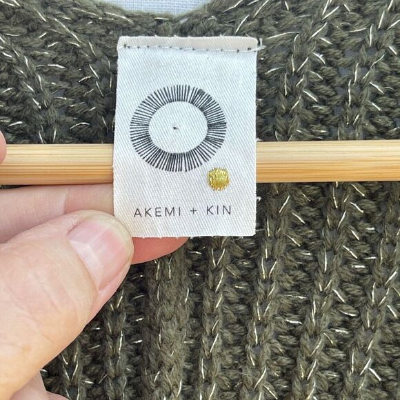 Anthropologie Akemi + Kin poncho style cardigan with metallic thread OS - Picture 3 of 6